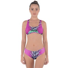Green Pineapple Criss Cross Bikini Set