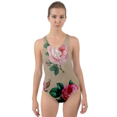 Flower 1770189 1920 Cut-out Back One Piece Swimsuit by vintage2030