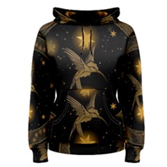 Wonderful Hummingbird With Stars Women s Pullover Hoodie by FantasyWorld7