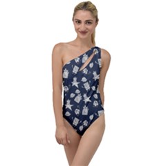 Doodle Bob Pattern To One Side Swimsuit