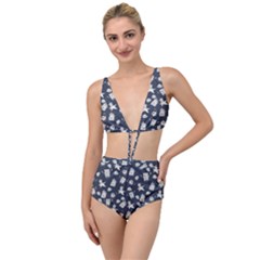 Doodle Bob Pattern Tied Up Two Piece Swimsuit
