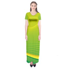 Background Color Fresh Beautiful Short Sleeve Maxi Dress by Simbadda