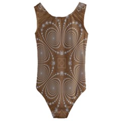 Fractal Pattern Decoration Abstract Kids  Cut-out Back One Piece Swimsuit by Simbadda
