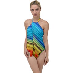 Rainbow Go With The Flow One Piece Swimsuit by NSGLOBALDESIGNS2