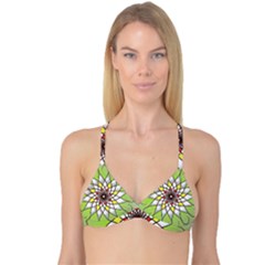 Mandala Model Figure Graphics Reversible Tri Bikini Top
