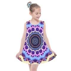 Mandala Art Design Pattern Kids  Summer Dress by Simbadda