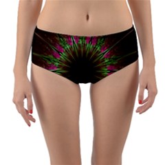 Julian Star Star Fun Green Violet Reversible Mid-waist Bikini Bottoms by Simbadda