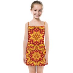 Kaleidoscope Mandala Recreation Kids Summer Sun Dress