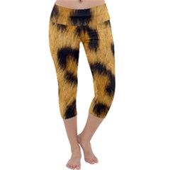 Animal Print Leopard Capri Yoga Leggings by NSGLOBALDESIGNS2