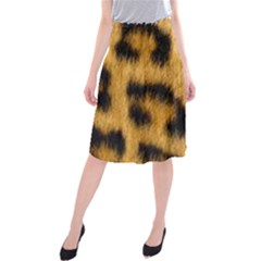 Animal Print Leopard Midi Beach Skirt by NSGLOBALDESIGNS2