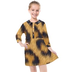 Animal Print 3 Kids  Quarter Sleeve Shirt Dress by NSGLOBALDESIGNS2