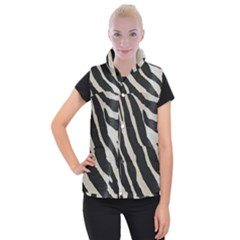 Zebra Print Women s Button Up Vest by NSGLOBALDESIGNS2