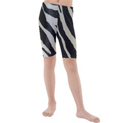 Zebra Print Kids  Mid Length Swim Shorts by NSGLOBALDESIGNS2