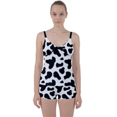Cheetah Print Tie Front Two Piece Tankini by NSGLOBALDESIGNS2