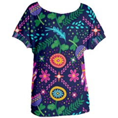 Colorful Pattern Women s Oversized Tee by Hansue