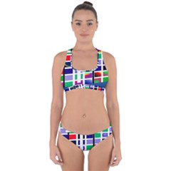 Color Graffiti Pattern Geometric Cross Back Hipster Bikini Set by Nexatart