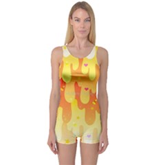 Candy Corn Slime One Piece Boyleg Swimsuit by paisleydrawrrsTest