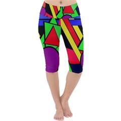 Background Color Art Pattern Form Lightweight Velour Cropped Yoga Leggings by Nexatart
