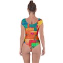Pattern Texture Background Color Short Sleeve Leotard  View2