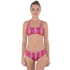 Roses And Butterflies On Ribbons As A Gift Of Love Criss Cross Bikini Set by pepitasart