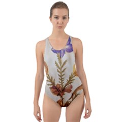 Holy Land Flowers 11 Cut-out Back One Piece Swimsuit by DeneWestUK