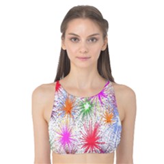 Star Dab Farbkleckse Leaf Flower Tank Bikini Top by Sapixe