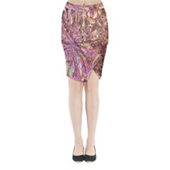 Background Swirl Art Abstract Midi Wrap Pencil Skirt