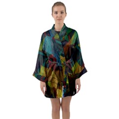Background Color Template Abstract Long Sleeve Kimono Robe by Sapixe