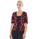 Lava Cracked Background Fire Cropped Button Cardigan View1