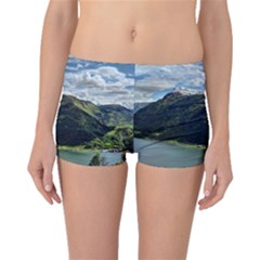 Panoramic Nature Mountain Water Boyleg Bikini Bottoms by Sapixe