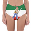Patriote Flag with Le Vieux de  37 Reversible High-Waist Bikini Bottoms View3