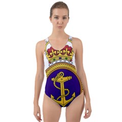 Badge Of Royal Canadian Navy Cut-out Back One Piece Swimsuit by abbeyz71