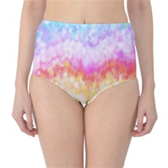 Rainbow Pontilism Background Classic High-waist Bikini Bottoms by Sapixe
