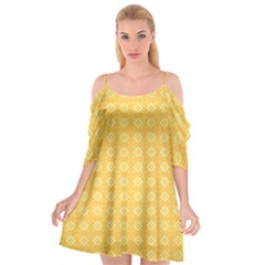 Pattern Background Texture Yellow Cutout Spaghetti Strap Chiffon Dress