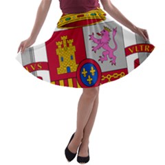 Coat Of Arms Of Spain A-line Skater Skirt by abbeyz71