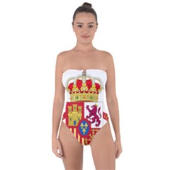 Coat Of Arms Of Spain Tie Back One Piece Swimsuit by abbeyz71