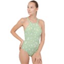 Christmas pattern High Neck One Piece Swimsuit View1