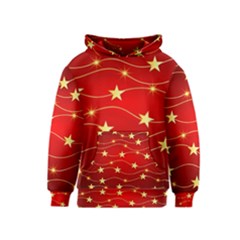 Stars Background Christmas Decoration Kids  Pullover Hoodie by Sapixe