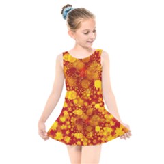 Christmas Star Advent Background Kids  Skater Dress Swimsuit by Sapixe