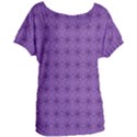 Pattern Spiders Purple and black Halloween Gothic Modern Women s Oversized Tee View1