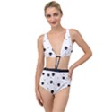 Pattern Skull Stars Handrawn Naive Halloween Gothic black and white Tied Up Two Piece Swimsuit View1