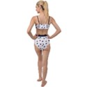 Pattern Skull Stars Handrawn Naive Halloween Gothic black and white Tied Up Two Piece Swimsuit View2