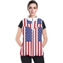 US Flag Stars and Stripes MAGA Women s Puffer Vest View1