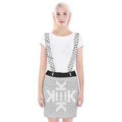 Logo Kek Pattern Black And White Kekistan Braces Suspender Skirt by snek