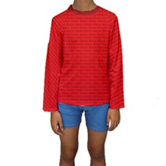 Maga Make America Great Again Usa Pattern Red Kids  Long Sleeve Swimwear by snek