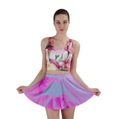 Perfect Hot Pink And Light Blue Rose Detail Mini Skirt by myrubiogarden