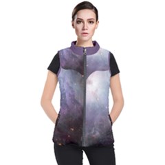 Orion Nebula Pastel Violet Purple Turquoise Blue Star Formation Women s Puffer Vest by genx