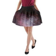 Eagle Nebula Wine Pink And Purple Pastel Stars Astronomy A-line Pocket Skirt by genx