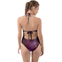 Christmas Tree cluster red stars nebula constellation Astronomy Halter Cut-Out One Piece Swimsuit View2