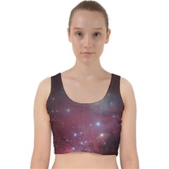 Christmas Tree Cluster Red Stars Nebula Constellation Astronomy Velvet Racer Back Crop Top by genx